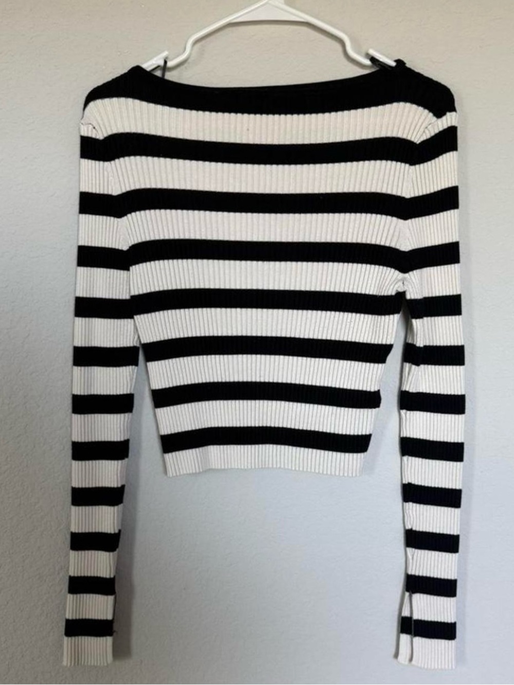 H&M ribbed knit striped top